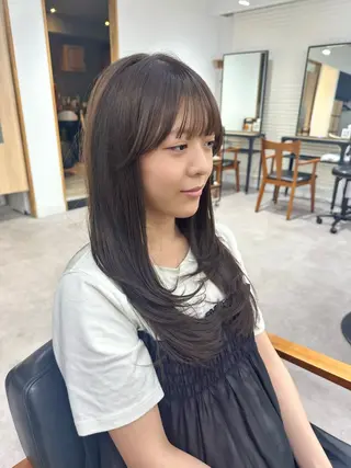 ロング カラー パーマ ヘアアレンジ メンズ キッズ 顔まわりで差がつく 🌿似合わせカットのヘアスタイル