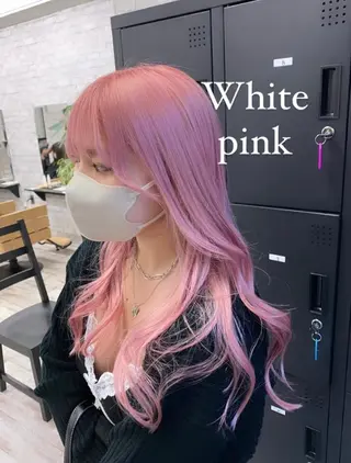 ロング カラー パーマ ヘアアレンジ メンズ キッズ ネイル マツエク・マツパ アイブロウ 🐺ウルフ×ハイトー ン🖤Yukinoのヘアスタイル
