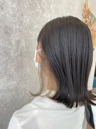 ミディアム カラー たなか りなのヘアスタイル