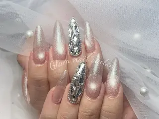 ネイル エツメ💅 長さ出し🎀デザインのネイルデザイン