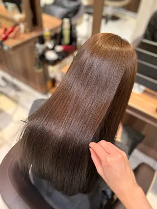 ロング カラー 縮毛美髪矯正/ ハイトーン/あゆみのヘアスタイル