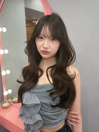 ロング カラー 透明感カラー♡ 原宿美容室￤Rinaのヘアスタイル