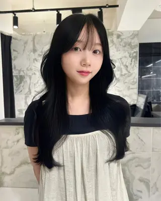 ロング 韓国ヘア🕊村上 ののこ🕊のヘアスタイル
