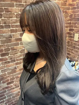 ミディアム カラー パーマ ヘアアレンジ メンズ キッズ ネイル マツエク・マツパ アイブロウ 久木原 ゆりのヘアスタイル