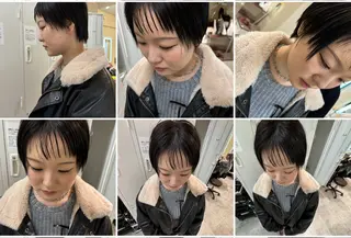 ショート カラー ヘアアレンジ 💟Opus // Mizuki🐕のヘアスタイル