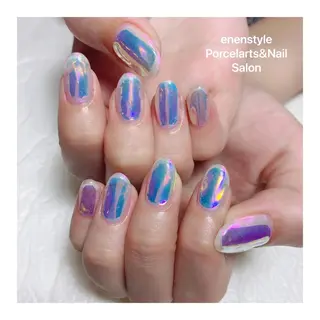 ミディアム ネイル 🐾enen style 🐾のネイルデザイン