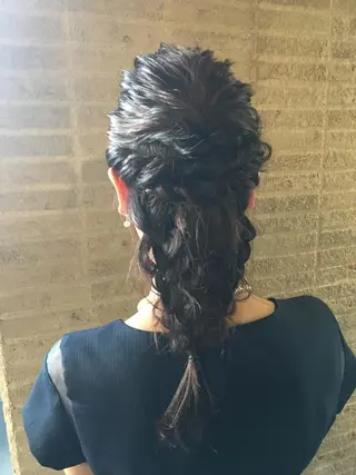 セミロング ヘアアレンジ ぱつっとボブ/ 小野あかねのヘアスタイル