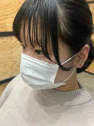 セミロング カラー パーマ ヘアアレンジ メンズ キッズ ネイル マツエク・マツパ アイブロウ 久木原 ゆりのヘアスタイル