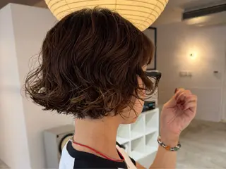 ミディアム パーマ 岡崎パーマ noiのヘアスタイル