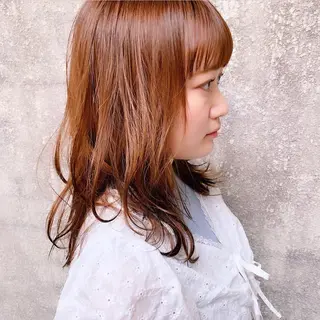 セミロング カラー 中川 竜誠のヘアスタイル