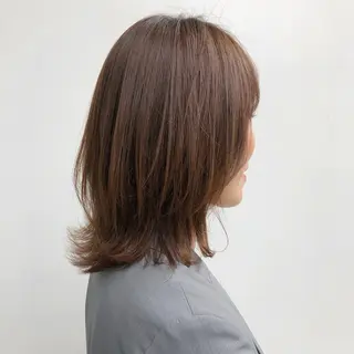 ミディアム 中川 結のヘアスタイル