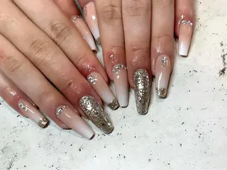 ネイル 韓国/ワンホン/長さ 出しつけ放題🎀のネイルデザイン