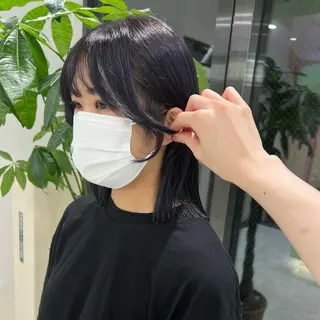 ミディアム カラー パーマ ヘアアレンジ メンズ キッズ ネイル マツエク・マツパ アイブロウ KANAMI 🌏のヘアスタイル