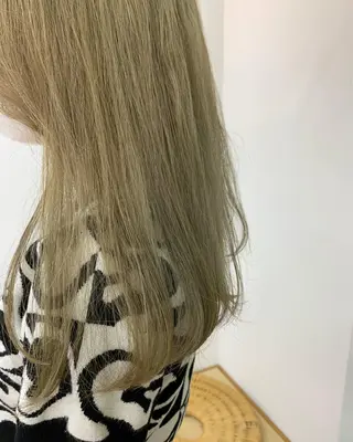 ロング カラー メンズカットパーマ/ ブリーチ高柳将太のヘアスタイル