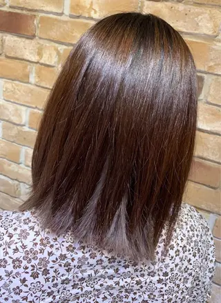 ミディアム カラー 💜Rebre** Mayu💜のヘアスタイル