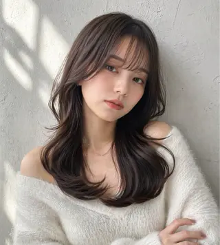 ミディアム 韓国ヘア 山本勝志のヘアスタイル