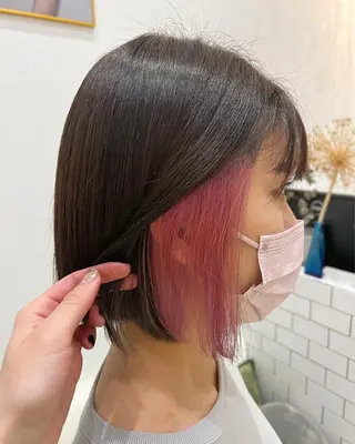 ミディアム カラー 京都河原町/艶髪/ 西田晴香のヘアスタイル