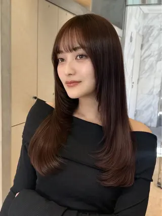 ロング カラー 菅原 貴子のヘアスタイル