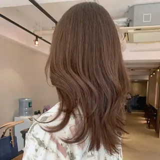 ミディアム カラー 透明感カラー✂︎ /縮毛矯正/YUKAのヘアスタイル
