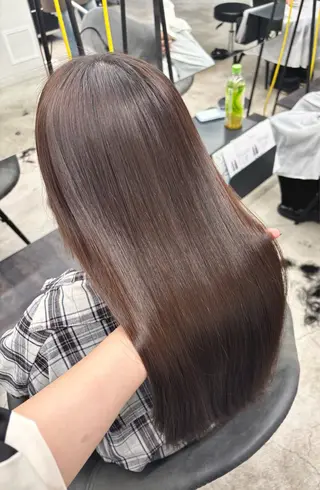 ロング 渋谷で叶う透明感カラ ー髪質改善/梨緒💜のヘアスタイル