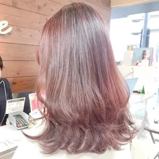 ミディアム レイヤー/艶髪カラー 森本くるみのヘアスタイル