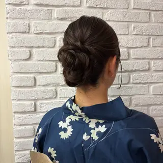 ロング ヘアアレンジ ⟡.·Fuka/ ヘアメ🎀暖色カラーのヘアスタイル