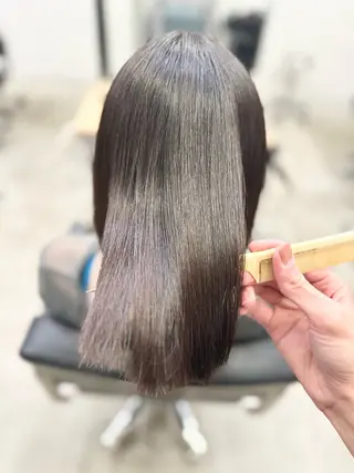 ミディアム カラー パーマ 縮毛矯正✨ストカール ✨髪質改善✨山下のヘアスタイル