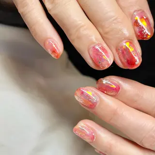 ショート カラー パーマ ヘアアレンジ メンズ キッズ ネイル マツエク・マツパ アイブロウ el. by Aoのネイルデザイン