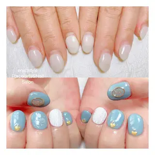 ミディアム ネイル 🐾enen style 🐾のネイルデザイン