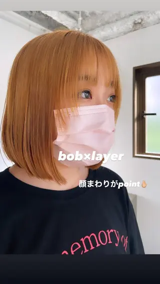 ショート カラー ヘアアレンジ REONA🪽✨薬院 レイヤーカット🫧のヘアスタイル