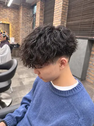 ショート カラー パーマ ヘアアレンジ メンズ キッズ 🔷横浜1のパーマ 職人🔷将太郎のヘアスタイル