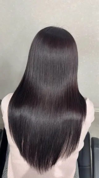 ロング カラー ケアブリーチ🥣 縮毛矯正Ryokoのヘアスタイル