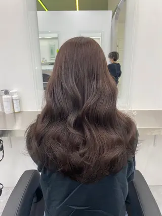ミディアム ブラウンベージュ🤎 ブリーチなし🤎のヘアスタイル