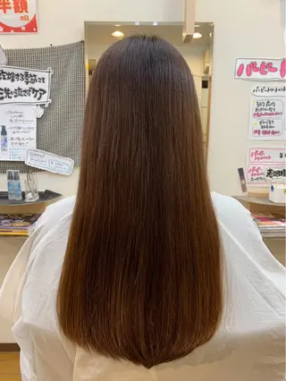 ロング 縮毛矯正モデル募集中 美容室HATSUのヘアスタイル