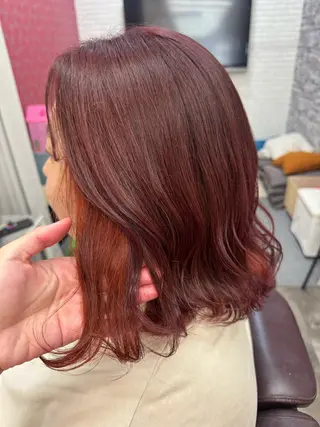 ミディアム カラー r i n k aのヘアスタイル
