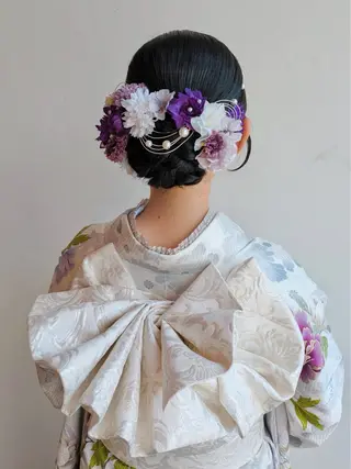 セミロング ヘアアレンジ YUMEYAKATA 五条店のヘアスタイル