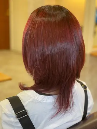 ミディアム 端野七海 縮毛矯正のヘアスタイル