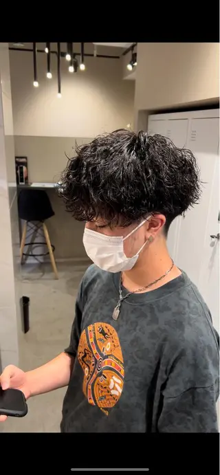 ショート パーマ メンズ ALLYS 中島史優のヘアスタイル