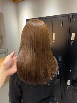 セミロング カラー ヘアアレンジ ブリーチなしカラー /新百合ヶ丘/安形翔のヘアスタイル