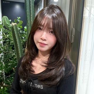 セミロング カラー 韓国ヘア 🇰🇷 natsukiのヘアスタイル