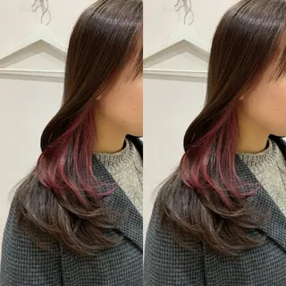 セミロング カラー ヘアアレンジ kei🤎ベージュ /透明感カラー/博多のヘアスタイル