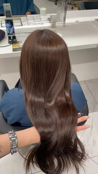 カラー 🖤暗髪 | 艶髪 |透明感カラー ゆりのヘアスタイル