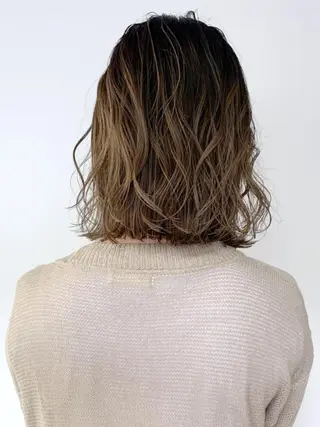 ミディアム カラー パーマ ヘアアレンジ ITbyALBUM 松戸のヘアスタイル