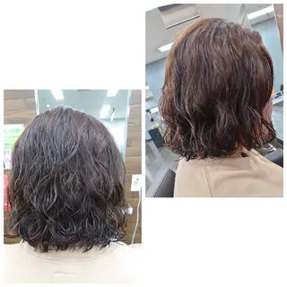 パーマ ミディアム mits 牧港店 比嘉千夏のヘアスタイル