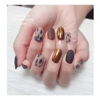 ミディアム ネイル 🐾enen style 🐾のネイルデザイン