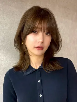ミディアム カラー Aster 店長 れおんのヘアスタイル