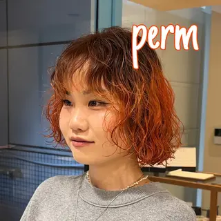 ショート パーマ パーマ/髪質改善 【榎本千夏】のヘアスタイル
