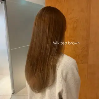 セミロング カラー 髪質改善縮毛/透明感 カラー/AIRI🦋のヘアスタイル
