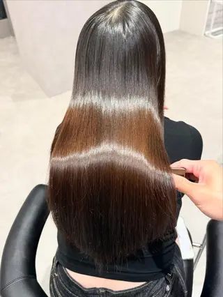 ロング カラー パーマ ヘアアレンジ 縮毛矯正/髪質改善/ ブリーチ毛/木元渓太のヘアスタイル