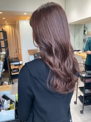 セミロング ✨色持ちの良い艶 カラー✨蟹江真世のヘアスタイル